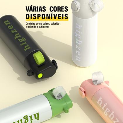 Imagem de Garrafa Térmica 500ml de Café Água Suco Parede Dupla A Vácuo Inox Camping Academia Passeio Caminhada Portátil