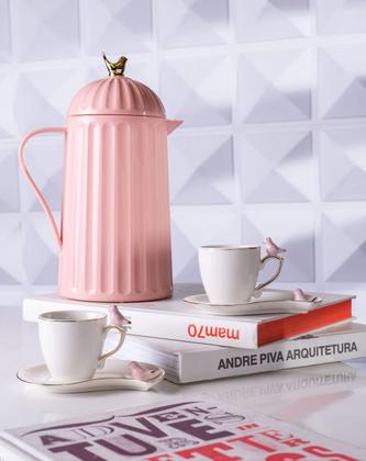 Imagem de Garrafa Térmica 600ml para café ou chá de plástico nude Bird Wolff - 29085