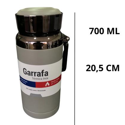 Imagem de Garrafa Térmica 700 Ml de Inox Quente & Frio Com Isolamento Térmico