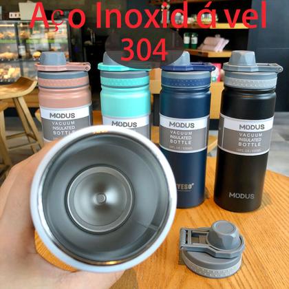 Imagem de Garrafa Térmica 750ml Aço Inoxidável Portátil Café Suco Água Academia Passeio Camping Caminhada