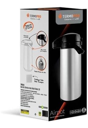 Imagem de Garrafa Termica Aço Inox Basic Airpot 1,9l Termopro Tp6544
