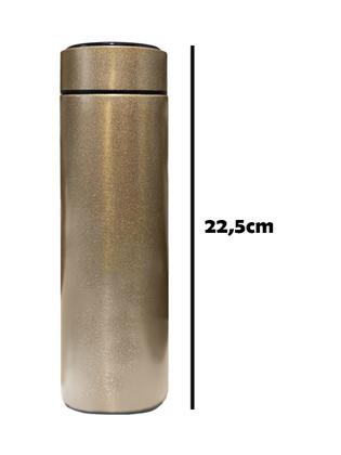 Imagem de Garrafa Térmica Aço Inox Com Termômetro Digital Led 500ml