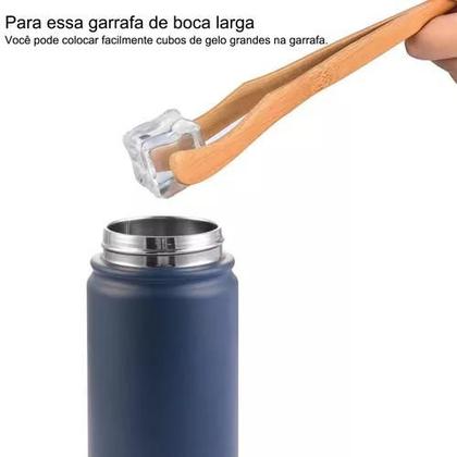 Imagem de Garrafa Térmica Aço Inox Portátil 750ml Café Suco Água Academia Passeio Caminhada