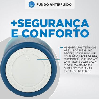 Imagem de Garrafa termica agua gelada ou quente straw flask 355ml ocean blue pequena - ARELL