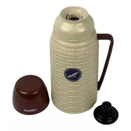 Imagem de Garrafa Termica Aladdin Café Chá 1L Bege Com tampa Marrom