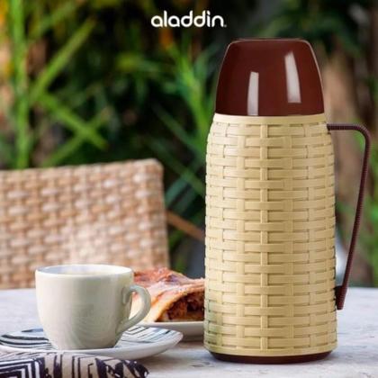 Imagem de Garrafa Termica Aladdin Café Chá 1L Bege Com tampa Marrom