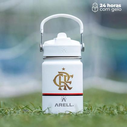 Imagem de Garrafa Térmica Arell Flamengo Straw Flask Com Alça 355ml