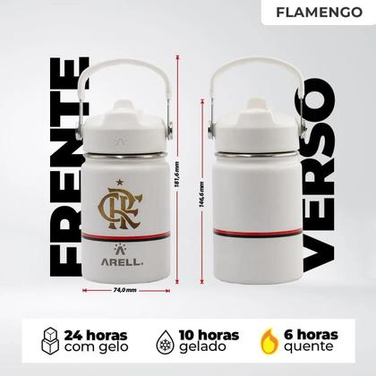 Imagem de Garrafa Térmica Arell Flamengo Straw Flask Com Alça 355ml