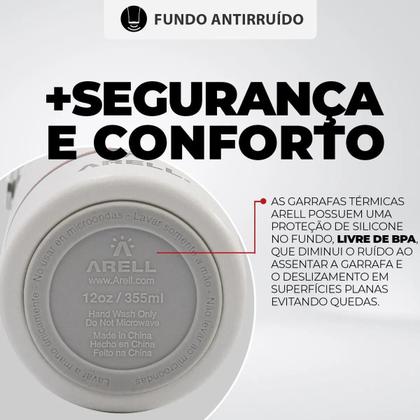 Imagem de Garrafa Térmica Arell Flamengo Straw Flask Com Alça 355ml