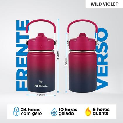 Imagem de Garrafa Térmica Arell Straw Flask Para Esporte Fitness 355ml