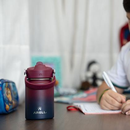 Imagem de Garrafa Térmica Arell Straw Flask Para Esporte Fitness 355ml