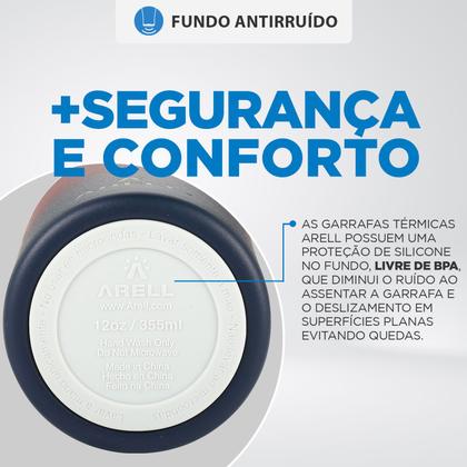 Imagem de Garrafa Térmica Arell Straw Flask Para Esporte Fitness 355ml