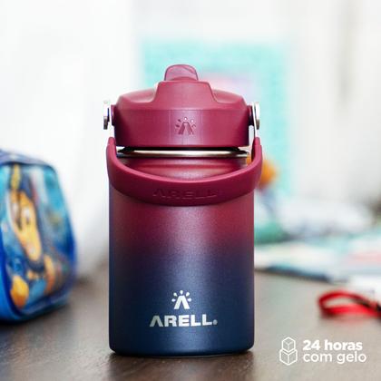 Imagem de Garrafa Térmica Arell Straw Flask Para Esporte Fitness 355ml