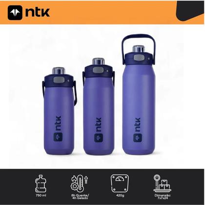 Imagem de Garrafa Térmica Azul 750 ml Isomax Color 301352-AZAZ Nautika