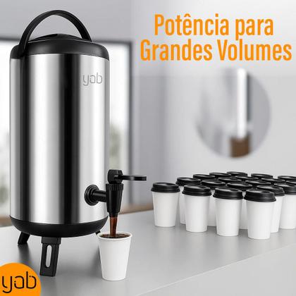 Imagem de Garrafa Térmica Botijão Inox 8 Litros com Torneira Café Chá