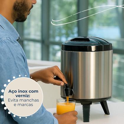 Imagem de Garrafa Térmica Botijão Palace Inox 6L com Torneira Soprano