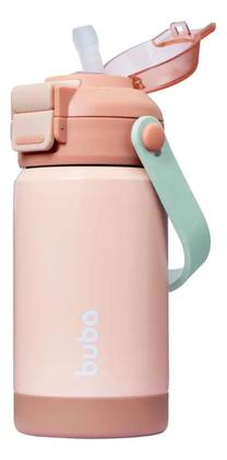 Imagem de Garrafa Térmica Buba com Canudo de Silicone Bege 360ml
