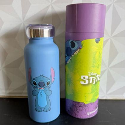 Imagem de Garrafa térmica bubble Stitch 500ml Disney azul para água café - garrafinha de agua stith