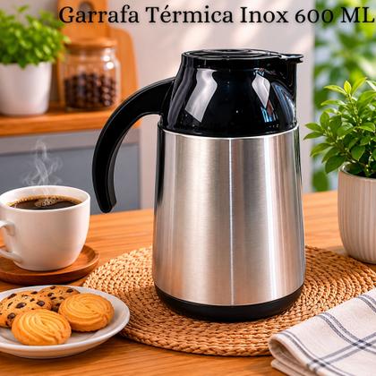 Imagem de Garrafa Térmica Bule Berlim 600ml Inox Café Chá Agua Unitermi