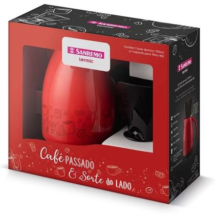 Imagem de Garrafa Térmica Bule Com Suporte Para Filtro 700ml - Sanremo