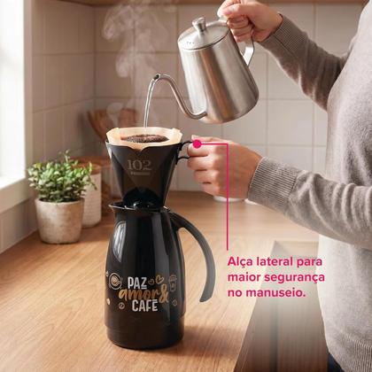 Imagem de Garrafa Térmica Bule Com Suporte Para Filtro 700ml - Sanremo