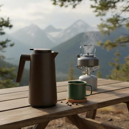 Imagem de Garrafa Térmica Bule Gatilho Vercelli 500ml Café/Chá/Água Unitermi