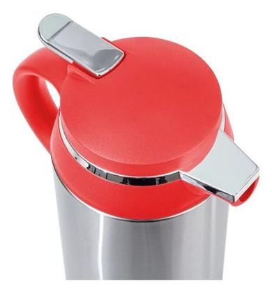 Imagem de Garrafa Térmica Café Chá Suco Aço Inox Bule Térmico Vermelha 1 Litro Camelia Termopro