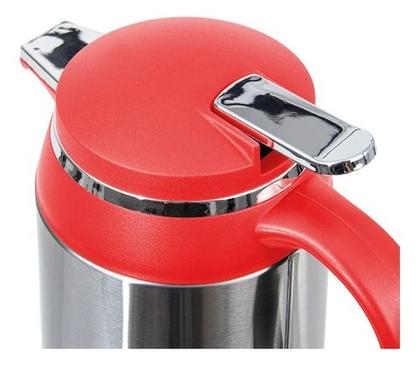 Imagem de Garrafa Térmica Café Chá Suco Aço Inox Bule Térmico Vermelha 1 Litro Camelia Termopro