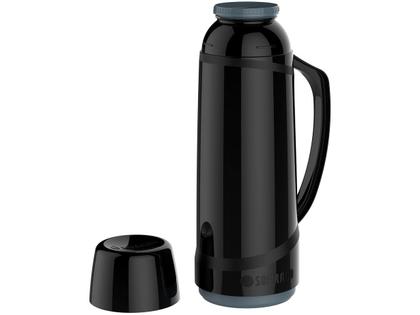 Imagem de Garrafa  Térmica Café e Chá 1 Litro Preta Lisa SOPRANO