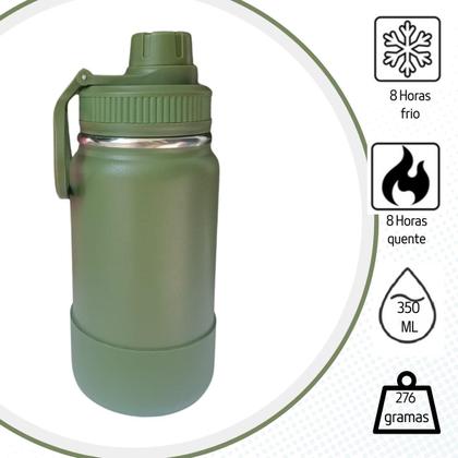 Imagem de Garrafa Térmica Com Bico Alça Base Silicone Inóx Dupla Vácuo