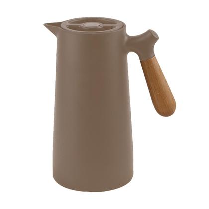 Imagem de Garrafa Térmica Com Cabo Madeira 1 Litro Para Chá Café Água