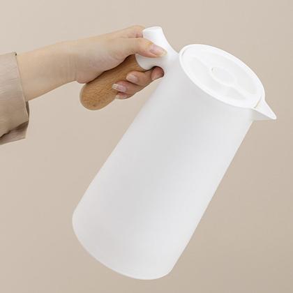 Imagem de Garrafa Térmica Com Cabo Madeira 1 Litro Para Chá Café Água