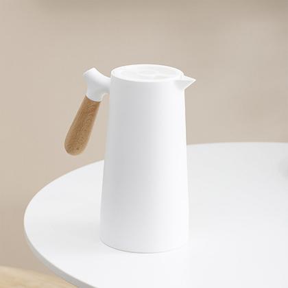 Imagem de Garrafa Térmica Com Cabo Madeira 1 Litro Para Chá Café Água