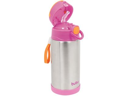 Imagem de Garrafa Térmica com Canudo e Tampa 400ml Buba Rosa