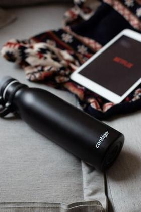 Imagem de Garrafa Térmica Contigo Matterhorn Black 591ml Água Gelada por Horas, Estilo e Durabilidade para Sua Rotina