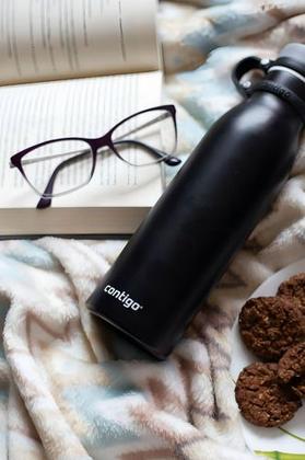 Imagem de Garrafa Térmica Contigo Matterhorn Black 591ml Água Gelada por Horas, Estilo e Durabilidade para Sua Rotina