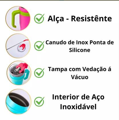 Imagem de Garrafa Termica Copo em Aco Inox 1,2 Litros Com Tampa Canudo