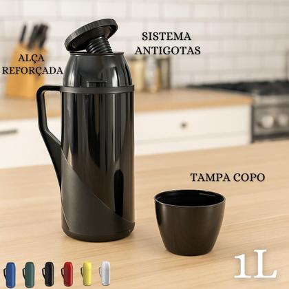 Imagem de Garrafa Térmica de 1 Litro Roma Unitermi Café Leite Chá Água Tereré Chimarrão