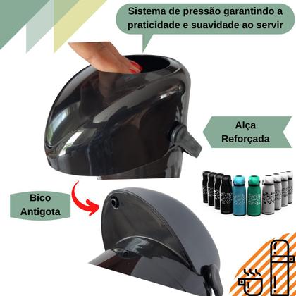 Imagem de Garrafa Térmica de 1,8 Litros Decorada Grande Com Alça e Sistema de Pressão Verona Unitermi Resistente