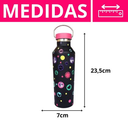 Imagem de Garrafa Térmica De 500ml Aço Inoxidável Quente e Frio Tampa Rosqueável Antivazamento Rebecca Bonbon Ideal Pra Escola Clio