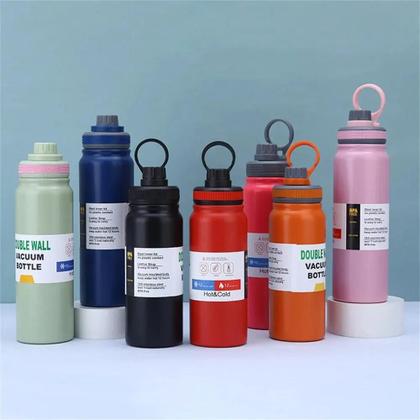 Imagem de Garrafa Térmica de Aço Inoxidável Portátil - 600ml/800ml com Filtro de Chá