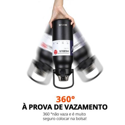 Imagem de Garrafa Térmica de Água 1700ml Aço Inoxidável com Canudo Portátil Café Suco Academia Passeio Camping Caminhada