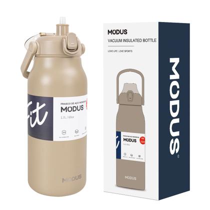 Imagem de Garrafa Térmica de Água 1700ml Aço Inoxidável com Canudo Portátil Café Suco Academia Passeio Camping Caminhada