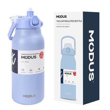 Imagem de Garrafa Térmica de Água 1700ml Aço Inoxidável com Canudo Portátil Café Suco Academia Passeio Camping Caminhada