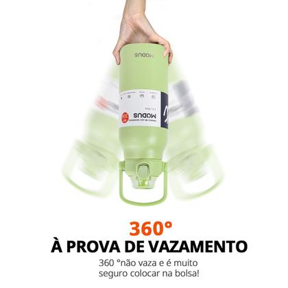 Imagem de Garrafa Térmica de Água 1700ml Aço Inoxidável com Canudo Portátil Café Suco Academia Passeio Camping Caminhada