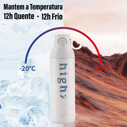 Imagem de Garrafa Térmica de Água Café Suco A Vácuo 500 ml Inox Parede Dupla Camping Academia Passeio Caminhada Portátil