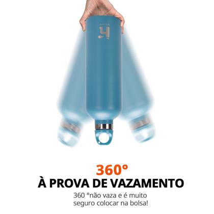 Imagem de Garrafa Térmica de Água Café Suco A Vácuo 600ml Inox Parede Dupla Camping Academia Passeio Caminhada Portátil