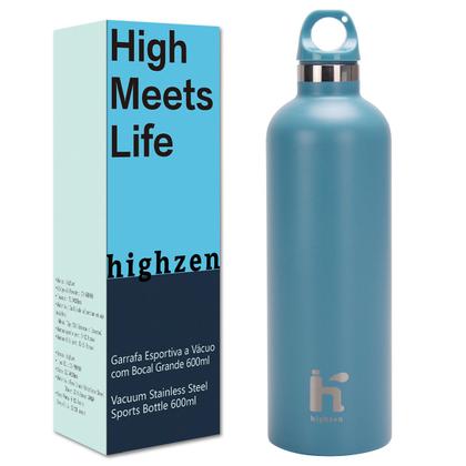 Imagem de Garrafa Térmica de Água Café Suco A Vácuo 600ml Inox Parede Dupla Camping Academia Passeio Caminhada Portátil