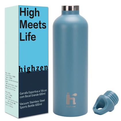 Imagem de Garrafa Térmica de Água Café Suco A Vácuo 600ml Inox Parede Dupla Camping Academia Passeio Caminhada Portátil