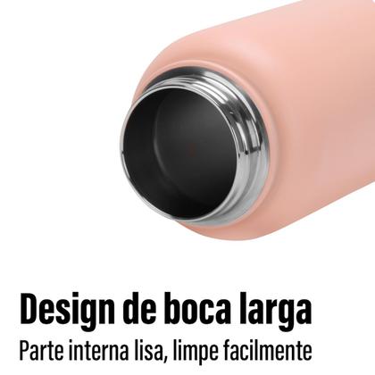 Imagem de Garrafa Térmica de Café Água Suco Parede Dupla A Vácuo 950ml Inox Camping Academia Passeio Caminhada Portátil